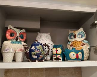 Anthropologie Owl Cookie Jars