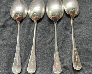 HEAVY SILVER PLATED SERVING SPOONS