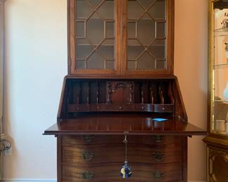 Beautiful Maddox Mahogany Slanted Drop Front Secretary 
