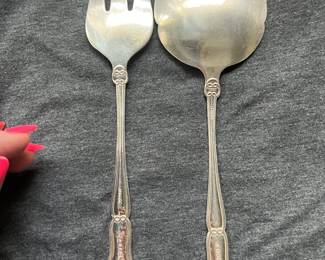 HEAVY SILVER PLATED SERVING SPOONS