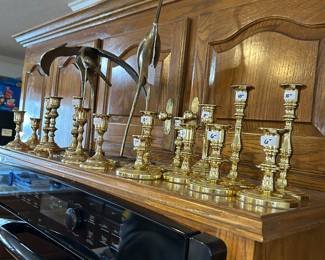 BRASS CANDLE HOLDERS