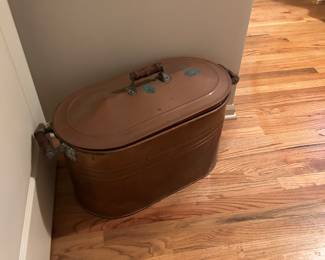 ANTIQUE COPPER BOILER/WASH TUB/STEAMER