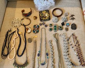 Mix of costume jewelry