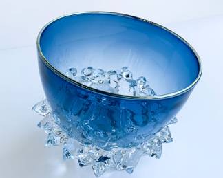 Cobalt Blue Thorn Vessel by Andrew  Madvin.