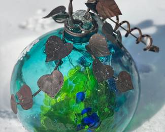 Large Hanging Glass Outdoor Ball