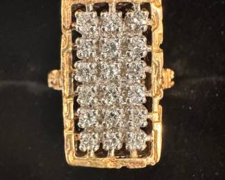 Diamond 14 K Yellow Gold Ring