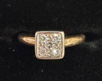 Diamond 14 K Yellow Gold Ring