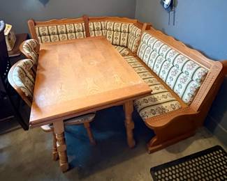 Awesome corner booth and table!
