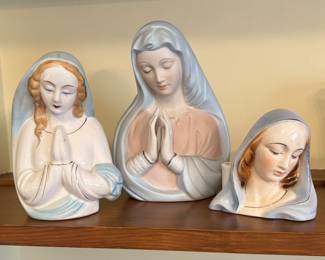 Vtg Madonna planters