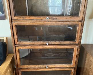 Oak barrister style bookcase