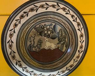 Tonala Mexican hand painted plate