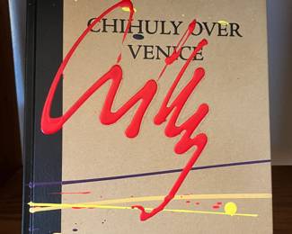 Chihuly book signed in paint on cover