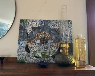 Glass mosaic, Aladdin lamp