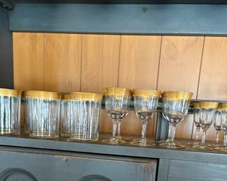 Gold Rimmed Crystal 