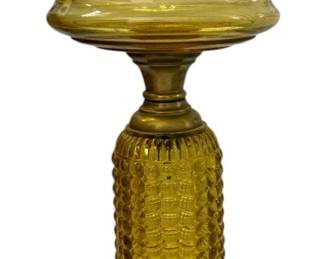 Amber Glass Oil Lamp