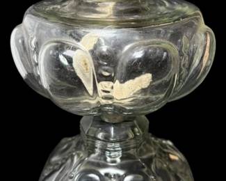U.S. Glass Co. Square Base Oil Lamp