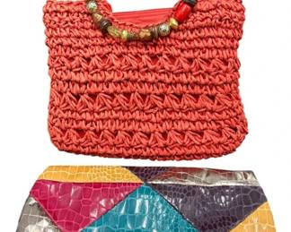 Cappelli Straw Bag and Nine West Clutch