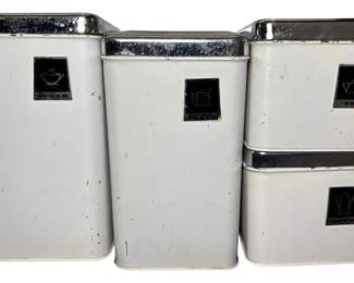 Vintage Metal Kitchen Canisters