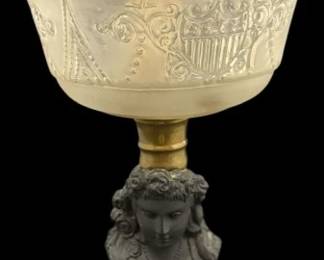 Antique Figural Oil Lamp