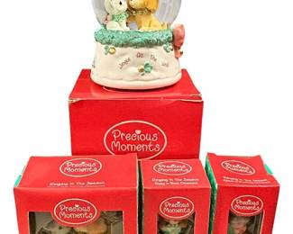 Precious Moments Snowglobe and Ornaments
