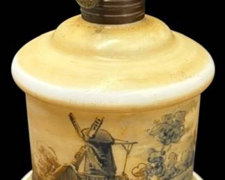 Mini Handpainted Windmill Oil Lamp