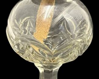 Patterned Glass Oil Lamp