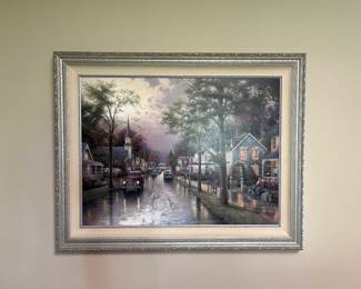 Thomas Kinkade signed & numbered 
48” x 3” x 38” Hometown Morning