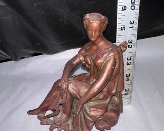 Metal Clock Statue of Greek Goddess $20.00