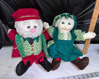 Santa and Mrs. Claus Dolls $10.00