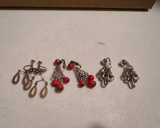 3 Pair of Dangle Clip on Earrings $9.00