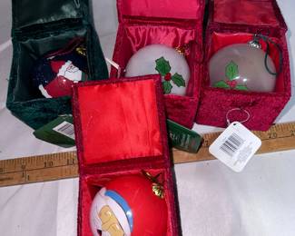 4 Hand Painted Ornaments $12.00