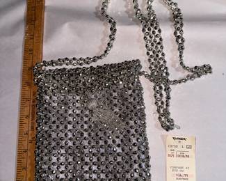 Silver Beaded Purse $6.00