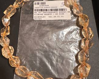 Citrine Quartz Necklace $12.00