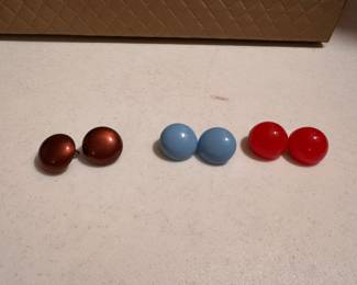 Three Pair of Clip-on Earrings $6.00
