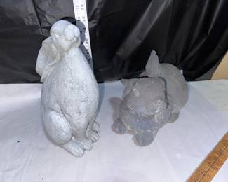 2 Outdoor Rabbit Decorations $10.00