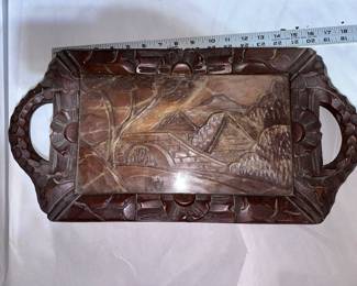 Hand Carved Wood Tray $24.00