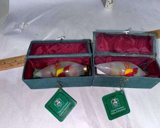 Christmas House Hand Painted Bird Ornaments $6.00