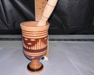 Carved Pestle and Mortar $8.00