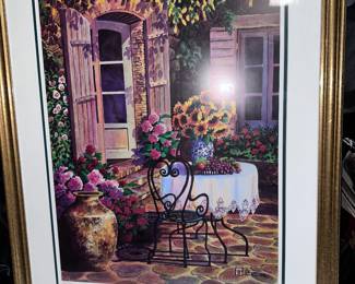 Framed Cafe Print Signed and Numbered $38.00
