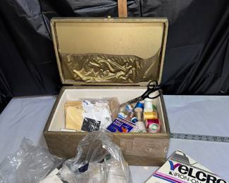 Sewing Box and Contents $14.00