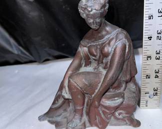 #2 Metal Clock Statue of Greek Goddess $20.00