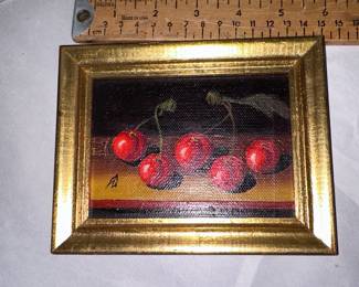 Framed Cherries Art $15.00