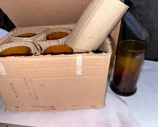 Colony Glass Amber Glass Set $24.00