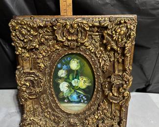 Blue and Yellow Framed Art $15.00