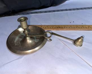 Brass Candle Holder and Snuffer $6.00