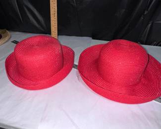 Both Red Straw Hats $10.00 for both 