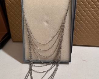 Multi Strand Silver Necklace $4.00
