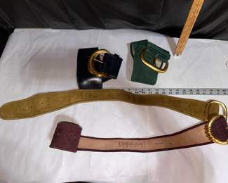 4 Donna Karan Medium Leather Belts $150.00 