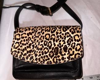 Animal Print and Black Purse $12.00
