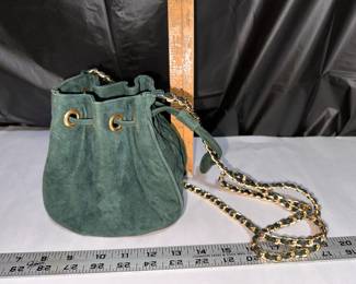 Green Velvet Bag $15.00